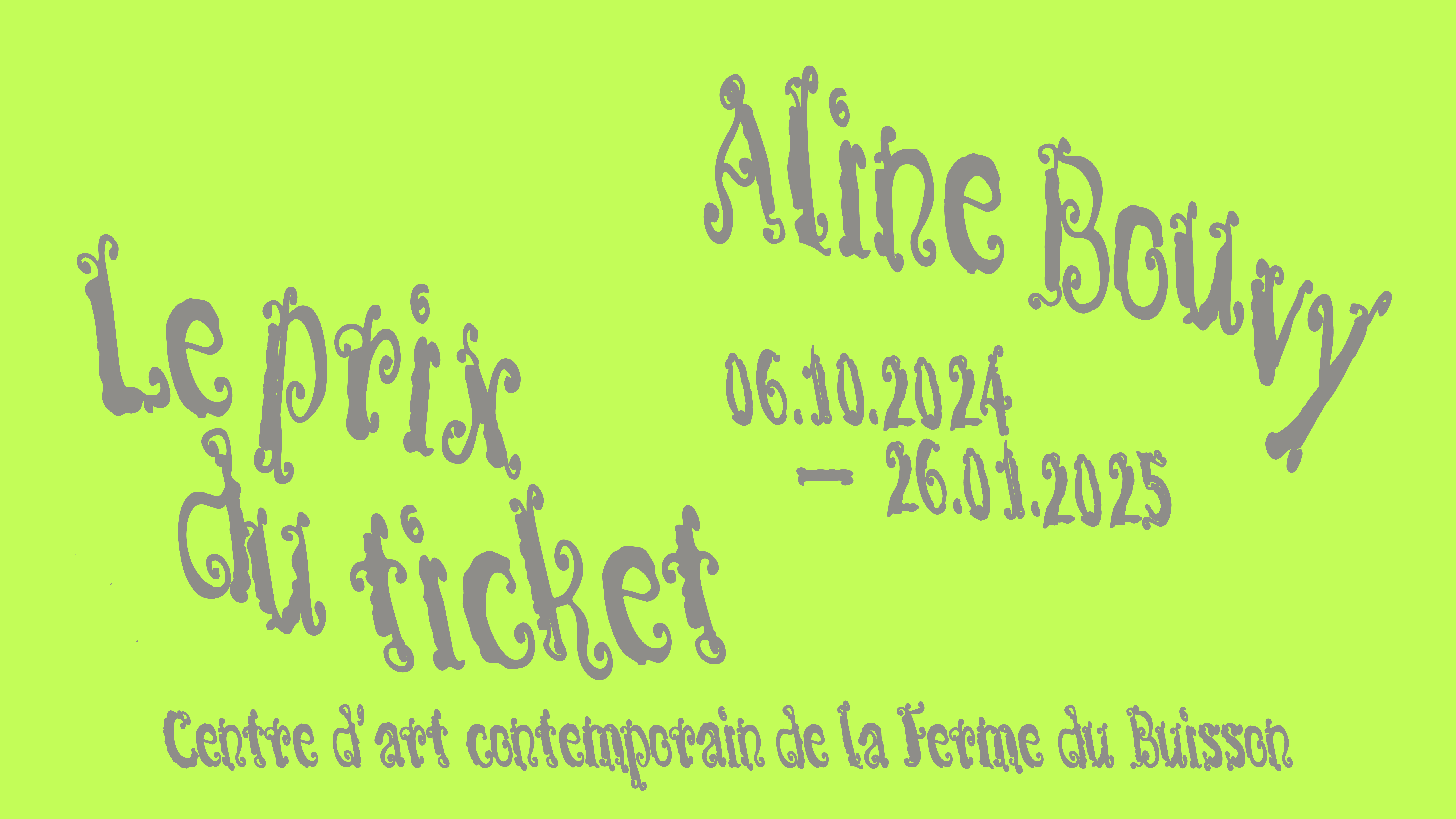 Aline Bouvy - Le prix du ticket